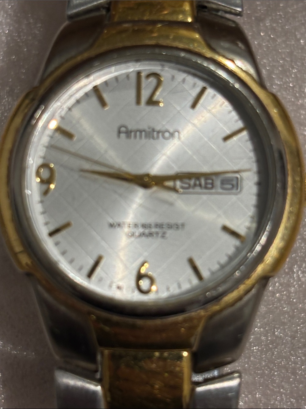 Armitron Two-Tone Gold and Silver Stainless Steel Watch